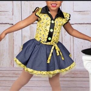 Yellow and Blue Kids Costume Dress